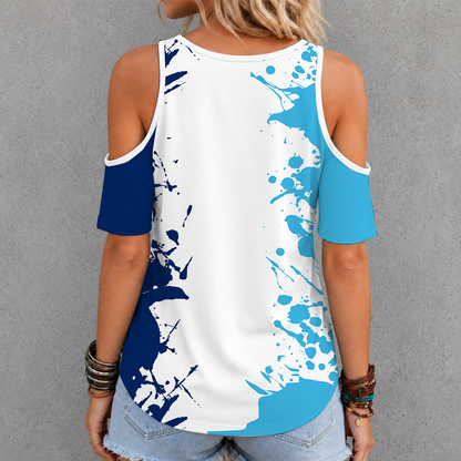 [FAN FAVORITE] NEW CUSTOMIZED NCAA MAM24 VIW VILLANOVA WILDCATS CRISS CROSS V-NECK TOP