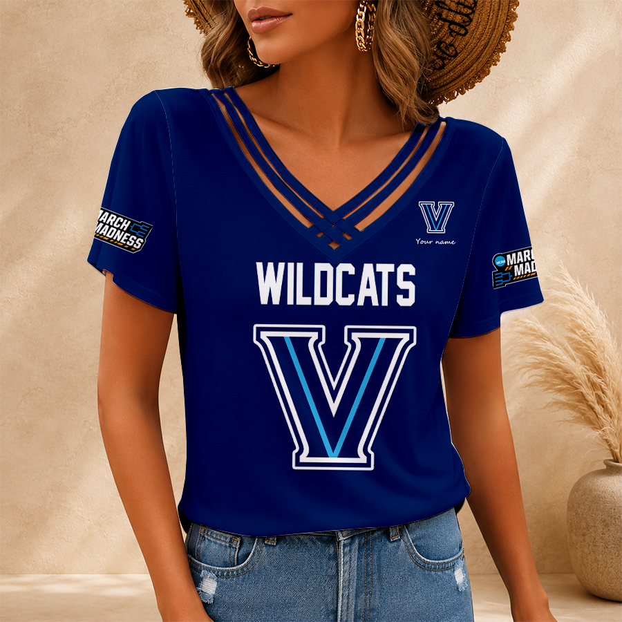 [FAN FAVORITE] NEW CUSTOMIZED NCAA MAM24 VIW VILLANOVA WILDCATS V-NECK SHIRT