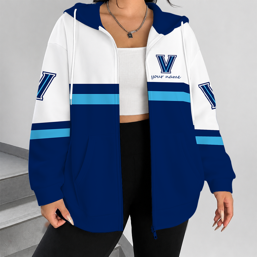 [FAN FAVORITE] NEW CUSTOMIZED NCAA MAM24 VIW VILLANOVA WILDCATS STRAPPY ZIP HOODIE