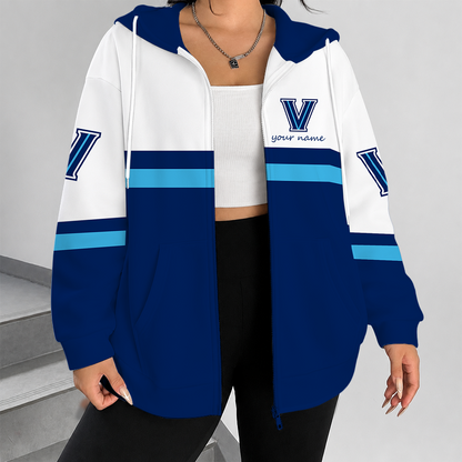 [FAN FAVORITE] NEW CUSTOMIZED NCAA MAM24 VIW VILLANOVA WILDCATS STRAPPY ZIP HOODIE
