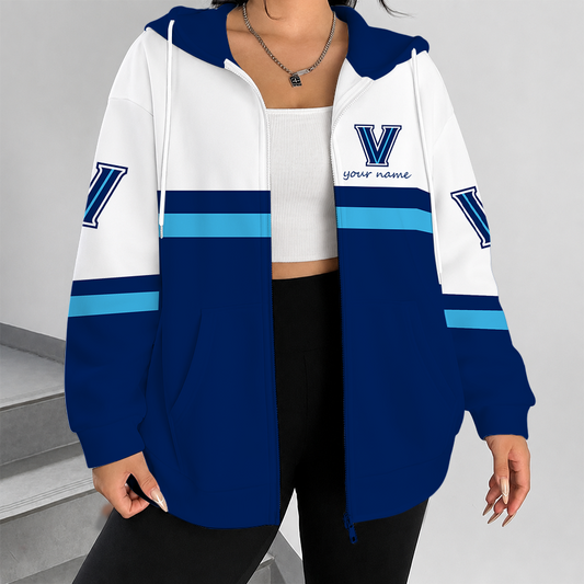 [FAN FAVORITE] NEW CUSTOMIZED NCAA MAM24 VIW VILLANOVA WILDCATS STRAPPY ZIP HOODIE