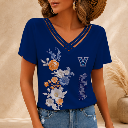 [FAN FAVORITE] NEW CUSTOMIZED NCAA MAM24 VIW VILLANOVA WILDCATS V-NECK SHIRT