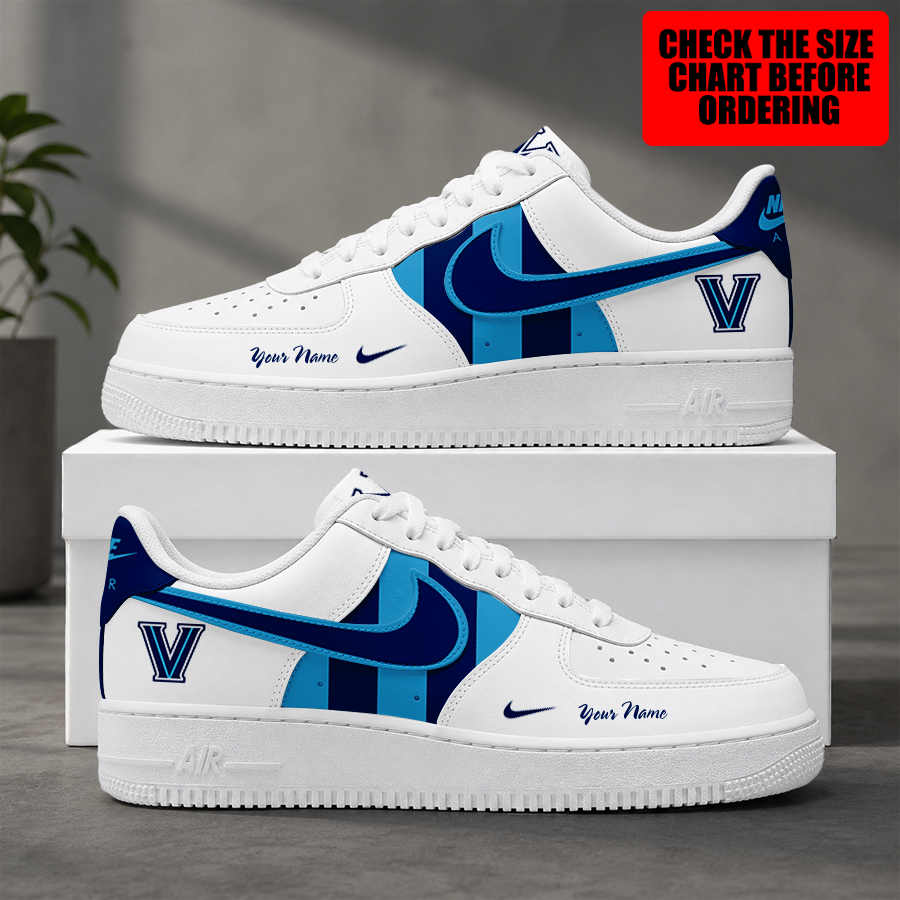[FAN FAVORITE] NEW CUSTOMIZED NCAA MAM24 VIW VILLANOVA WILDCATS STRAPPY AF1 SHOES