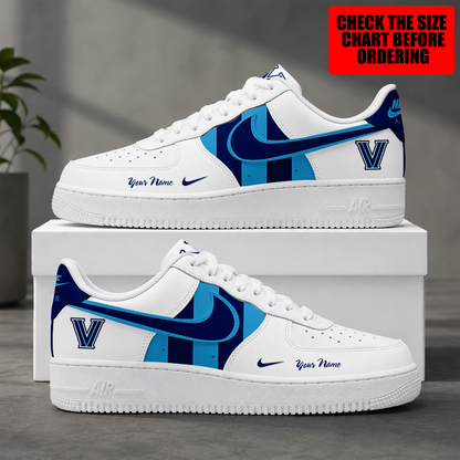 [FAN FAVORITE] NEW CUSTOMIZED NCAA MAM24 VIW VILLANOVA WILDCATS STRAPPY AF1 SHOES