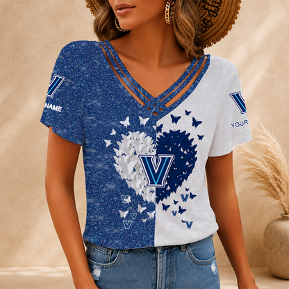 [FAN FAVORITE] NEW CUSTOMIZED NCAA MAM24 VIW VILLANOVA WILDCATS V-NECK SHIRT