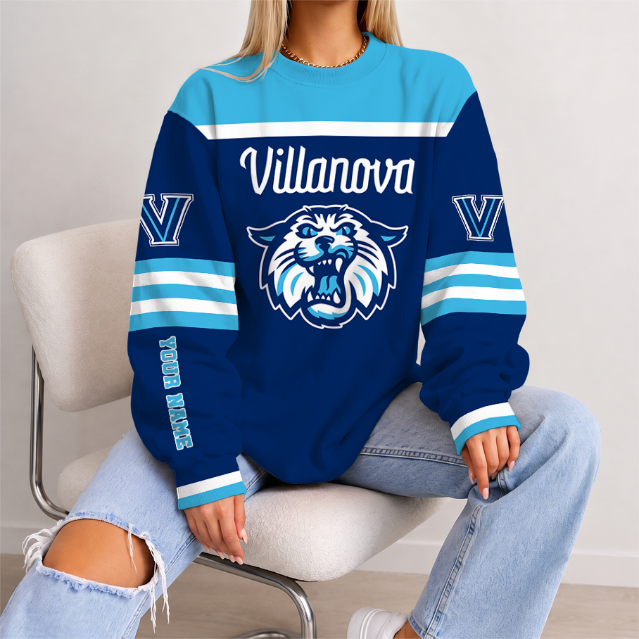 [FAN FAVORITE] NEW CUSTOMIZED NCAA MAM24 VIW VILLANOVA WILDCATS STRAPPY UNISEX SWEATSHIRT
