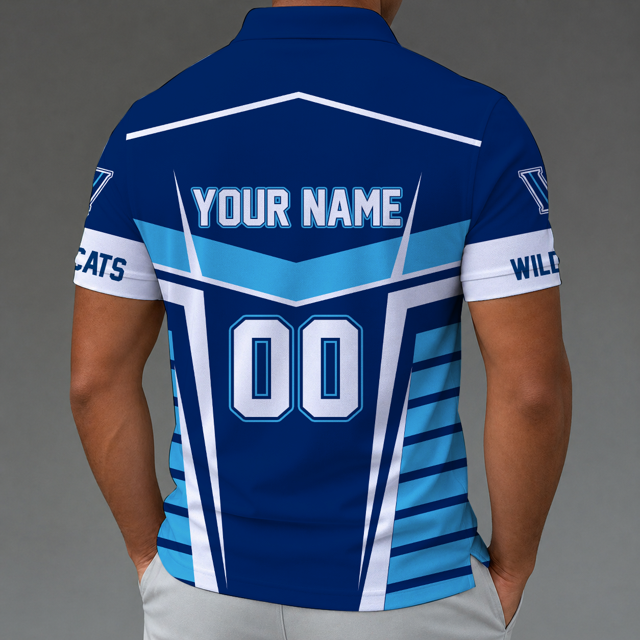 [FAN FAVORITE] NEW CUSTOMIZED NCAA MAM24 VIW VILLANOVA WILDCATS STRAPPY POLO SHIRT