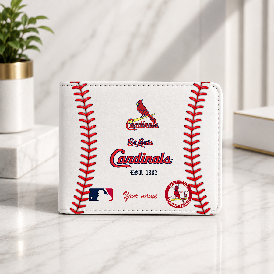 LIMITED EDITION - NEW CUSTOMIZED MLB24 SLC ST. LOUIS CARDINALS LEATHER WALLET