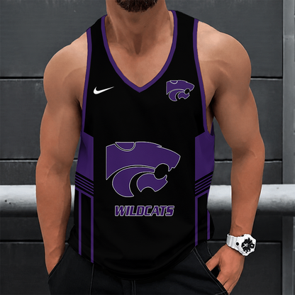 [FAN FAVORITE] NEW CUSTOMIZED NCAA FBS24 KSW KANSAS STATE WILDCATS UNISEX TANK TOP