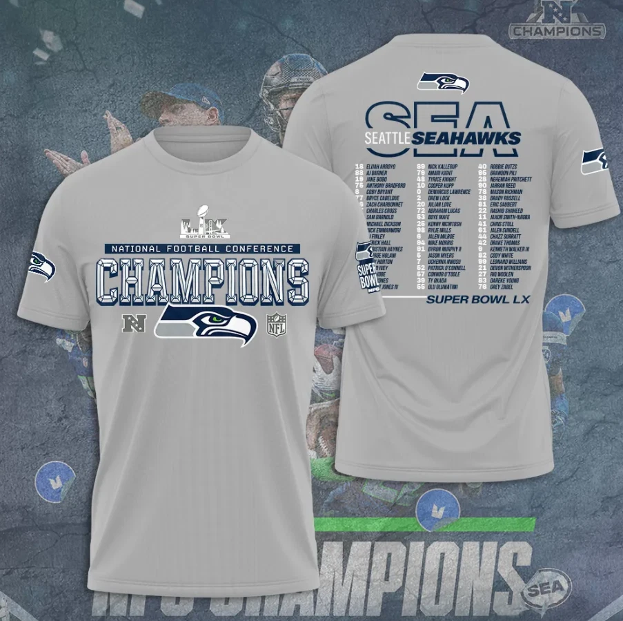 LIMITED EDITION - NEW CUSTOMIZED NFL06 SSH SEATTLE SEAHAWKS UNISEX T-SHIRT, POLO, HOODIE & JACKETS