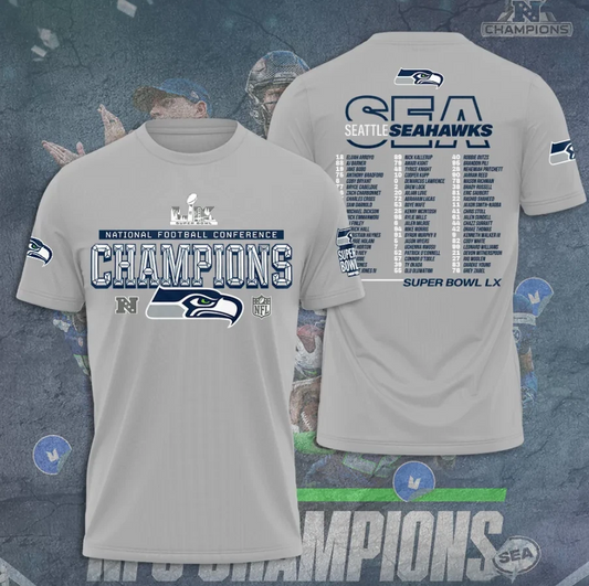 LIMITED EDITION - NEW CUSTOMIZED NFL06 SSH SEATTLE SEAHAWKS UNISEX T-SHIRT, POLO, HOODIE & JACKETS