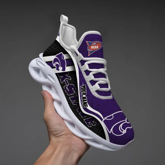 EXCLUSIVE EDITION - NEW CUSTOMIZED NCAA FBS24 KSW KANSAS STATE WILDCATS CLUNKY SNEAKERS