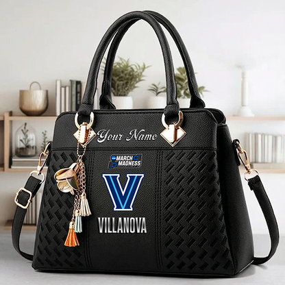 LIMITED EDITION - NEW CUSTOMIZED NCAA MAM24 VIW VILLANOVA WILDCATS ZIP HANDBAG MULTICOLOR