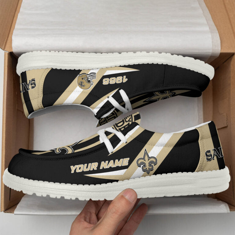 [SPECIAL OFFER] NEW CUSTOMIZED NFL24 NOS NEW ORLEANS SAINTS LOAFER SHOES