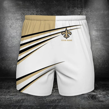VIRAL EDITION - NEW CUSTOMIZED NFL24 NOS NEW ORLEANS SAINTS POLO, T-SHIRT & SHORT PANTS SET
