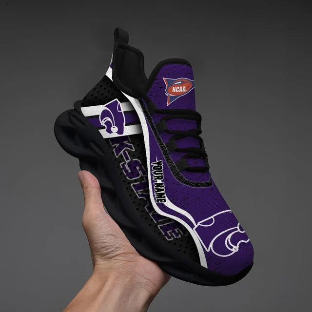 EXCLUSIVE EDITION - NEW CUSTOMIZED NCAA FBS24 KSW KANSAS STATE WILDCATS CLUNKY SNEAKERS
