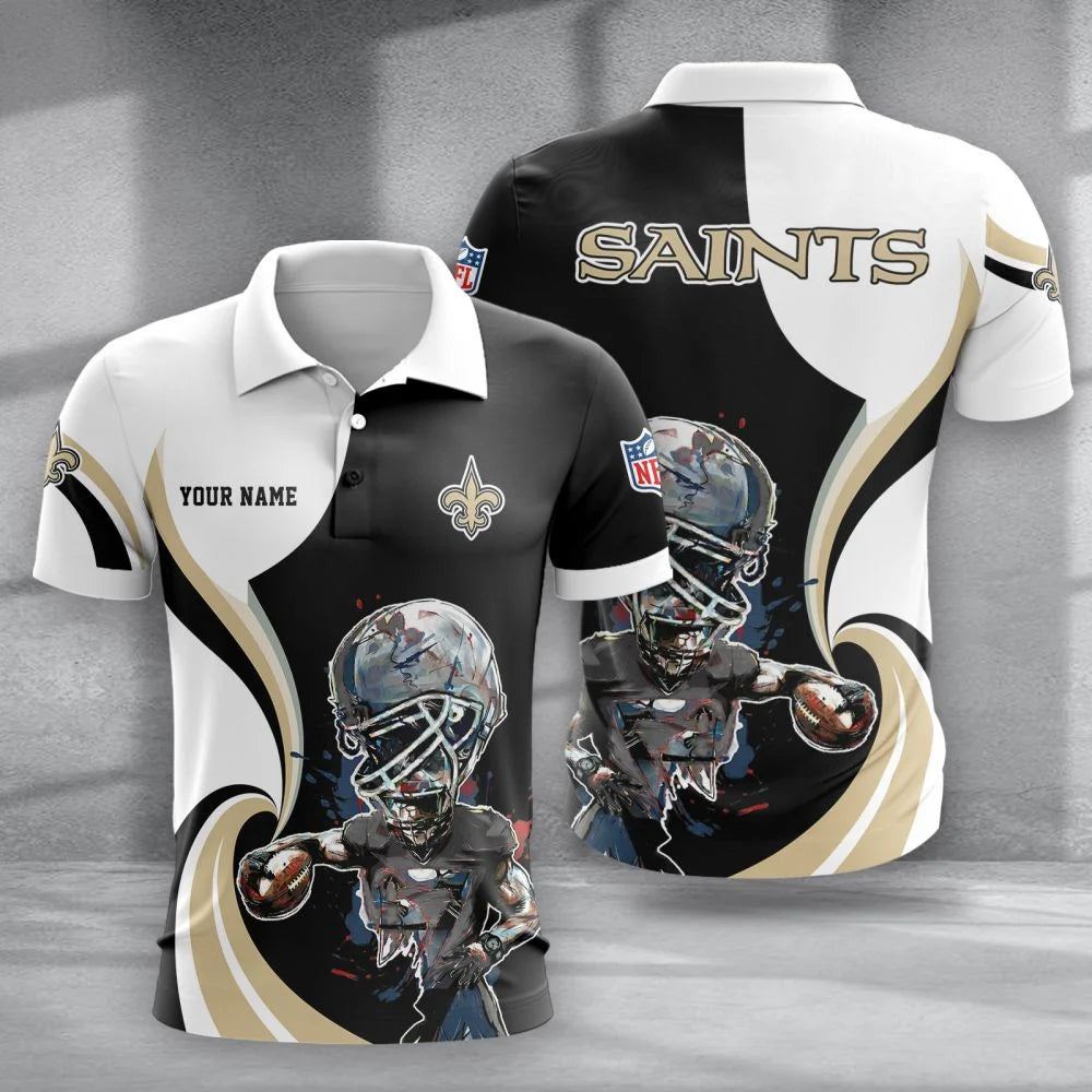 LIMITED EDITION - NEW CUSTOMIZED NFL24 NOS NEW ORLEANS SAINTS T-SHIRT, POLO SHIRT, ZIP POLO SHIRT, SWEATSHIRT, HOODIE & ZIP HOODIE