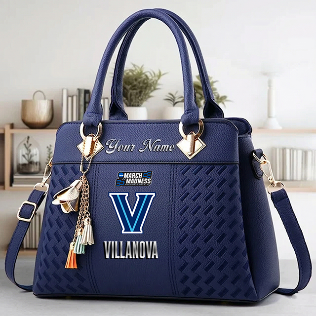 LIMITED EDITION - NEW CUSTOMIZED NCAA MAM24 VIW VILLANOVA WILDCATS ZIP HANDBAG MULTICOLOR