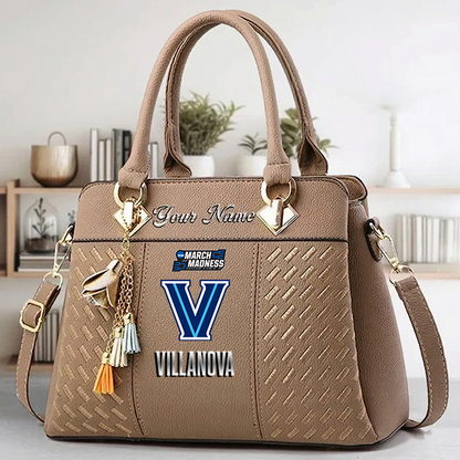 LIMITED EDITION - NEW CUSTOMIZED NCAA MAM24 VIW VILLANOVA WILDCATS ZIP HANDBAG MULTICOLOR