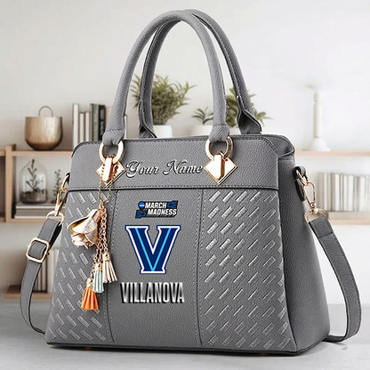 LIMITED EDITION - NEW CUSTOMIZED NCAA MAM24 VIW VILLANOVA WILDCATS ZIP HANDBAG MULTICOLOR