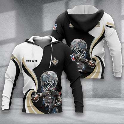 LIMITED EDITION - NEW CUSTOMIZED NFL24 NOS NEW ORLEANS SAINTS T-SHIRT, POLO SHIRT, ZIP POLO SHIRT, SWEATSHIRT, HOODIE & ZIP HOODIE