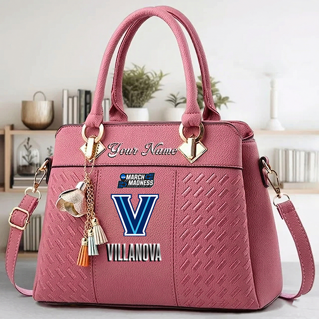 LIMITED EDITION - NEW CUSTOMIZED NCAA MAM24 VIW VILLANOVA WILDCATS ZIP HANDBAG MULTICOLOR