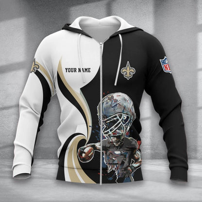 LIMITED EDITION - NEW CUSTOMIZED NFL24 NOS NEW ORLEANS SAINTS T-SHIRT, POLO SHIRT, ZIP POLO SHIRT, SWEATSHIRT, HOODIE & ZIP HOODIE