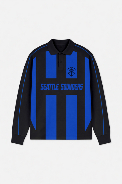 LIMITED EDITION - NEW CUSTOMIZED MLS24 SSF ST SOUNDERS LONG SLEEVE POLO