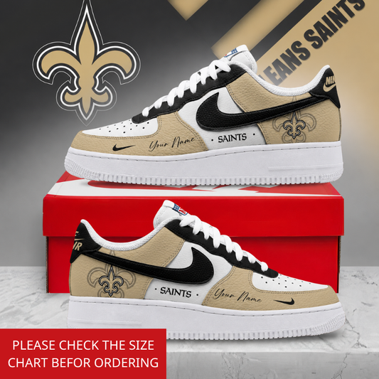LIMITED EDITION - NEW CUSTOMIZED NFL24 NOS NEW ORLEANS SAINTS AF1 SHOES