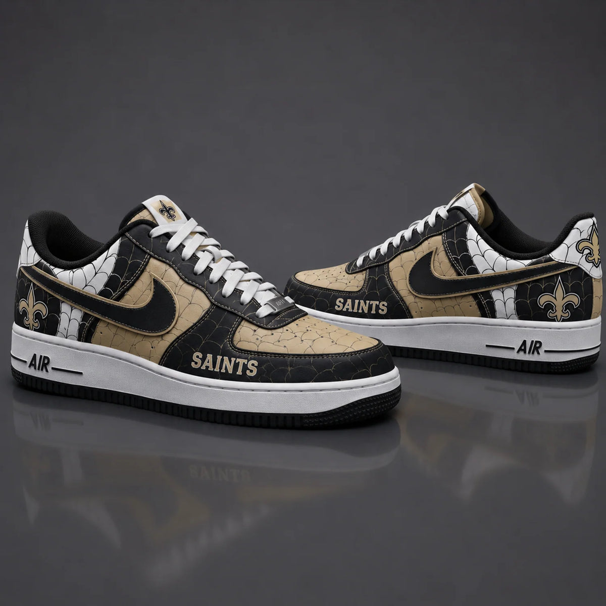 [SPECIAL OFFER] NEW CUSTOMIZED NFL24 NOS NEW ORLEANS SAINTS x SPIDER AF1 SHOES