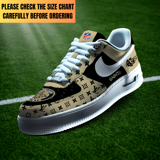 LIMITED EDITION - NEW CUSTOMIZED NFL24 NOS NEW ORLEANS SAINTS AF1 SHOES