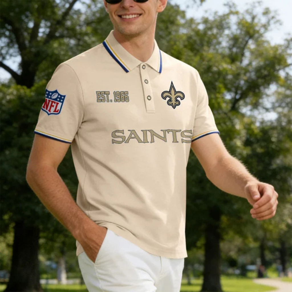 [SPECIAL OFFER] NEW CUSTOMIZED NFL24 NOS NEW ORLEANS SAINTS POLO SHIRT