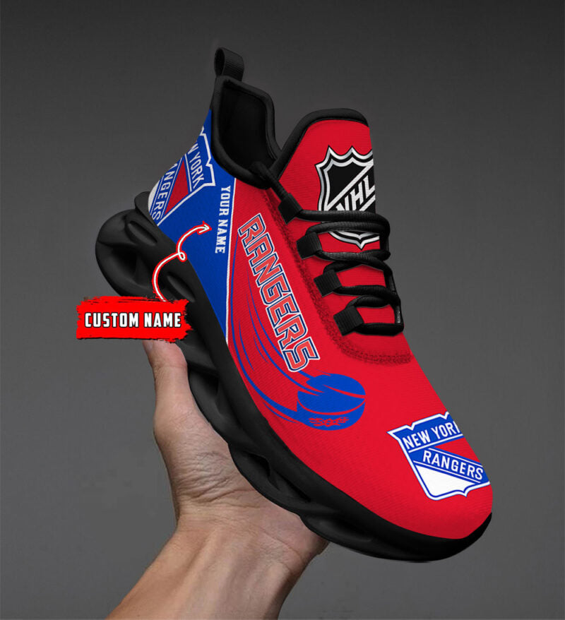 LIMITED EDITION - NEW CUSTOMIZED NHL24 NYR NEW YORK RANGERS CLUNKY SNEAKERS