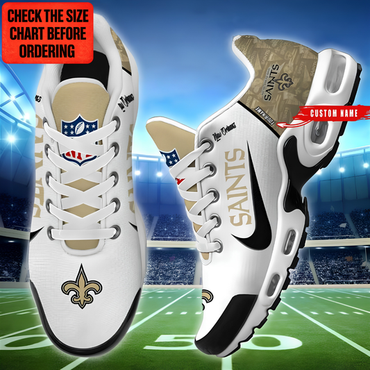 [SPECIAL OFFER] NEW CUSTOMIZED NFL24 NOS NEW ORLEANS SAINTS AIR MAX PLUS SNEAKERS