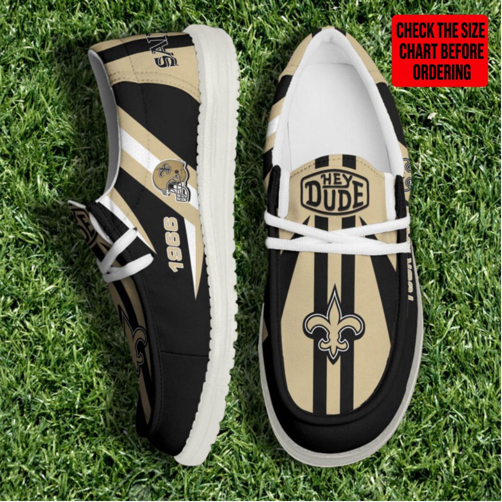 [SPECIAL OFFER] NEW CUSTOMIZED NFL24 NOS NEW ORLEANS SAINTS LOAFER SHOES