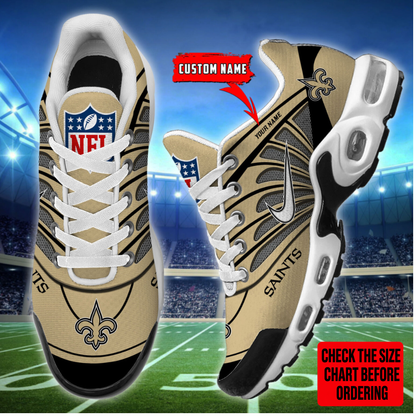 [SPECIAL OFFER] NEW CUSTOMIZED NFL24 NOS NEW ORLEANS SAINTS AIR MAX PLUS SNEAKERS