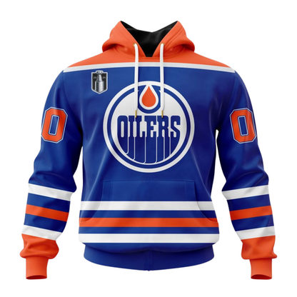 LIMITED EDITION - NEW CUSTOMIZED NHL03 EMO EDMONTON OILERS COMBO HOODIE & LONGPANTS