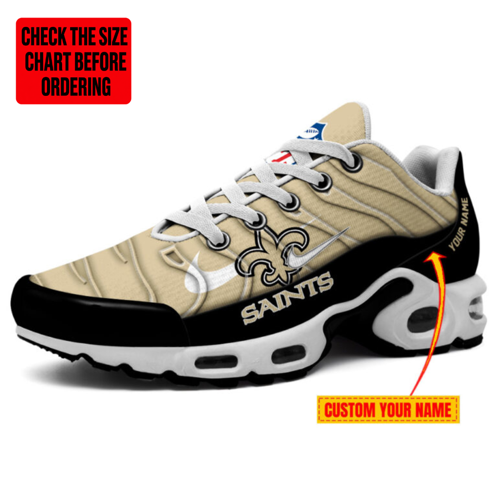[SPECIAL OFFER] NEW CUSTOMIZED NFL24 NOS NEW ORLEANS SAINTS AIR MAX PLUS SNEAKERS