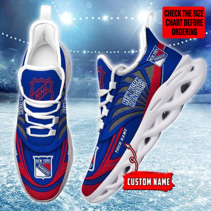 [SUPER SALE] NEW CUSTOMIZED NHL24 NYR NEW YORK RANGERS CLUNKY SNEAKERS