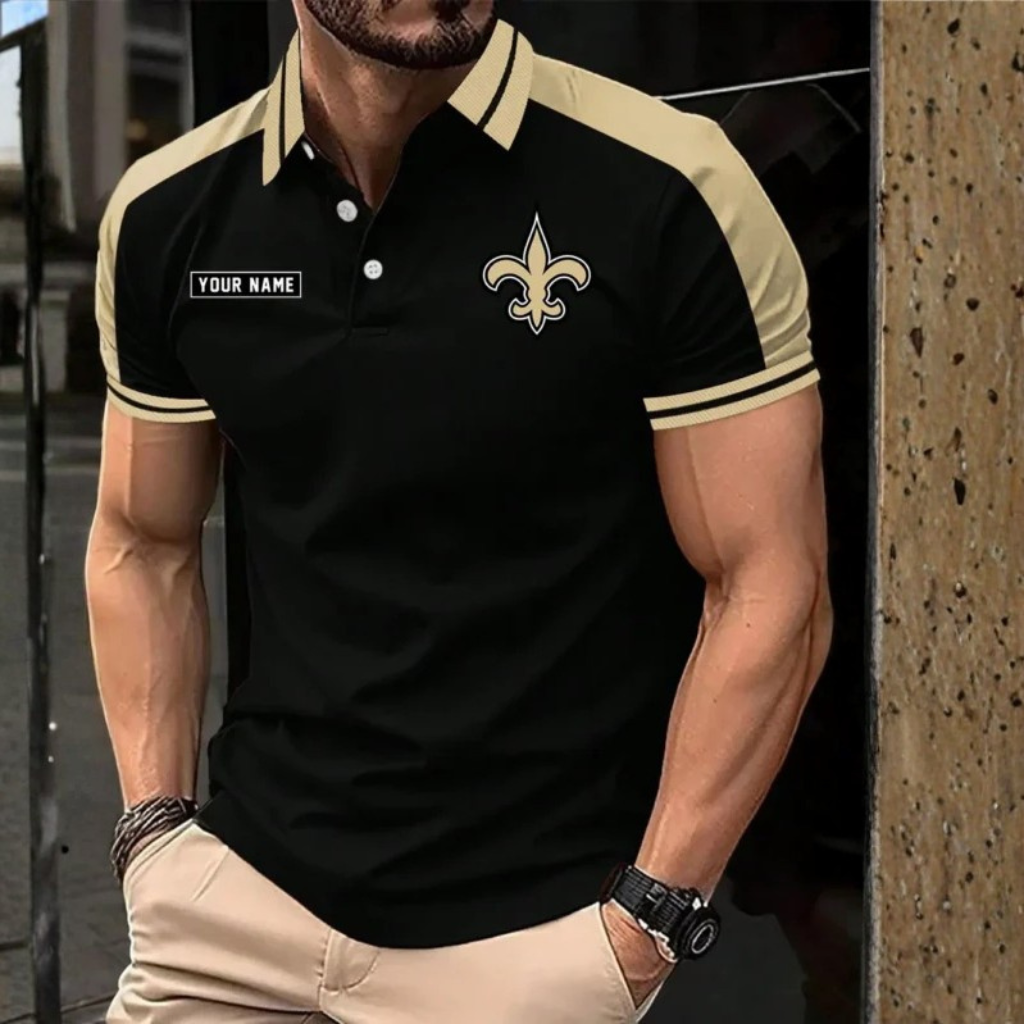 [SPECIAL OFFER] NEW CUSTOMIZED NFL24 NOS NEW ORLEANS SAINTS POLO SHIRT