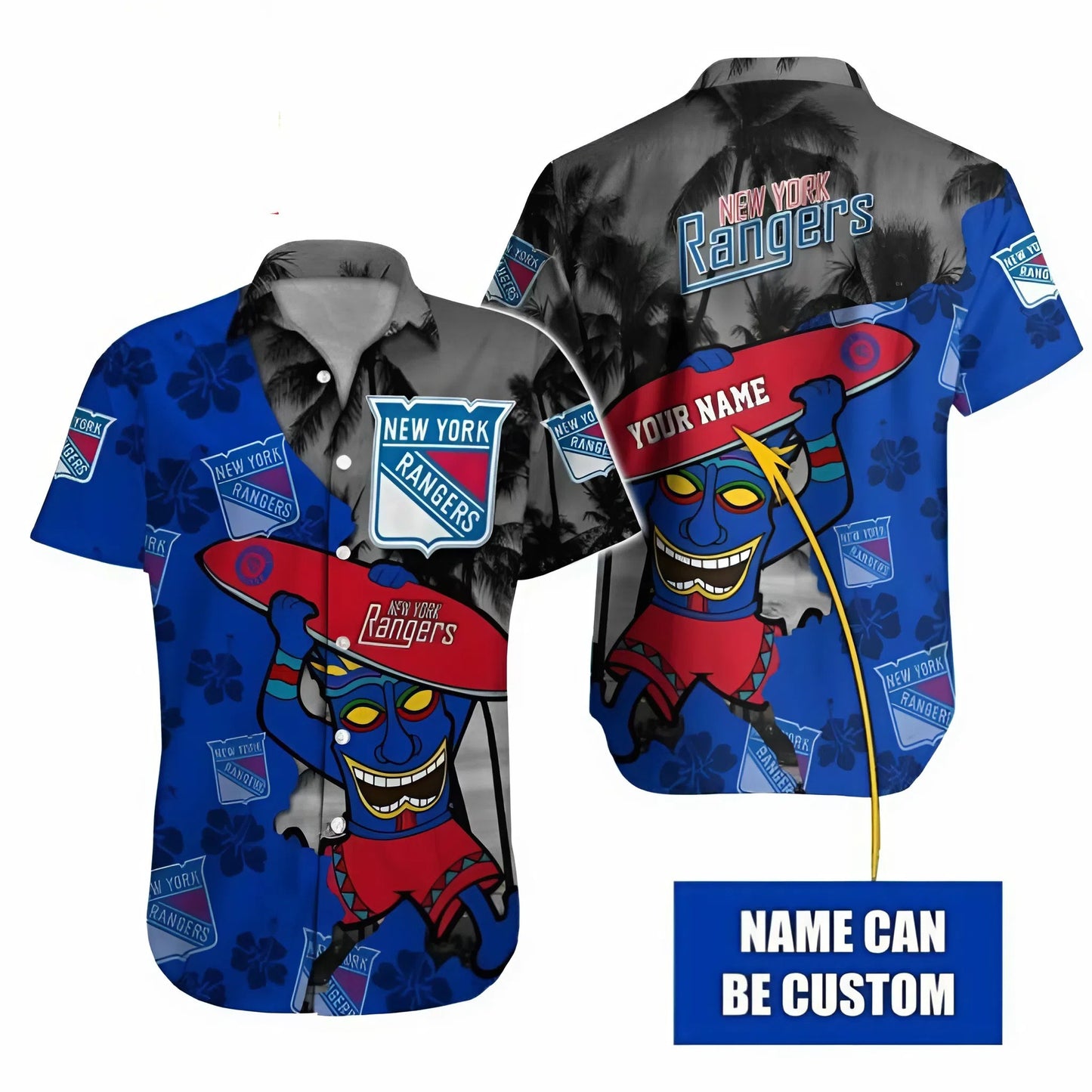 LIMITED EDITION - NEW CUSTOMIZED NHL24 NYR NEW YORK RANGERS UNISEX HAWAIIAN SHIRT