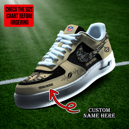 [SPECIAL OFFER] NEW CUSTOMIZED NFL24 NOS NEW ORLEANS SAINTS AF1 SHOES
