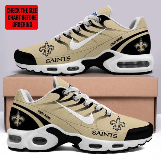 [SPECIAL OFFER] NEW CUSTOMIZED NFL24 NOS NEW ORLEANS SAINTS AIR MAX PLUS SNEAKERS