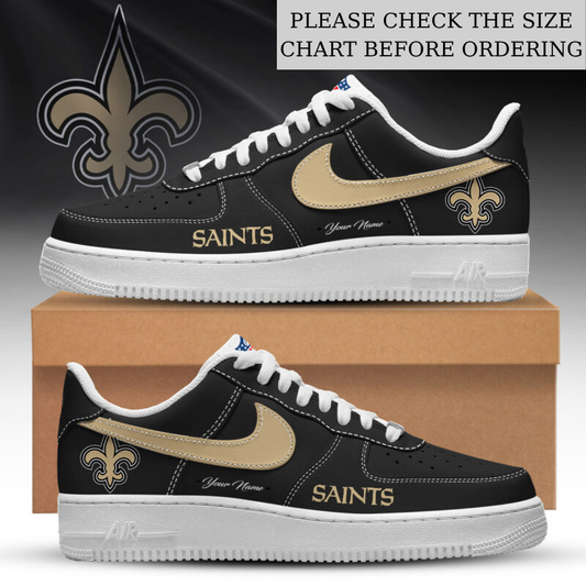 LIMITED EDITION - NEW CUSTOMIZED NFL24 NOS NEW ORLEANS SAINTS AF1 SHOES