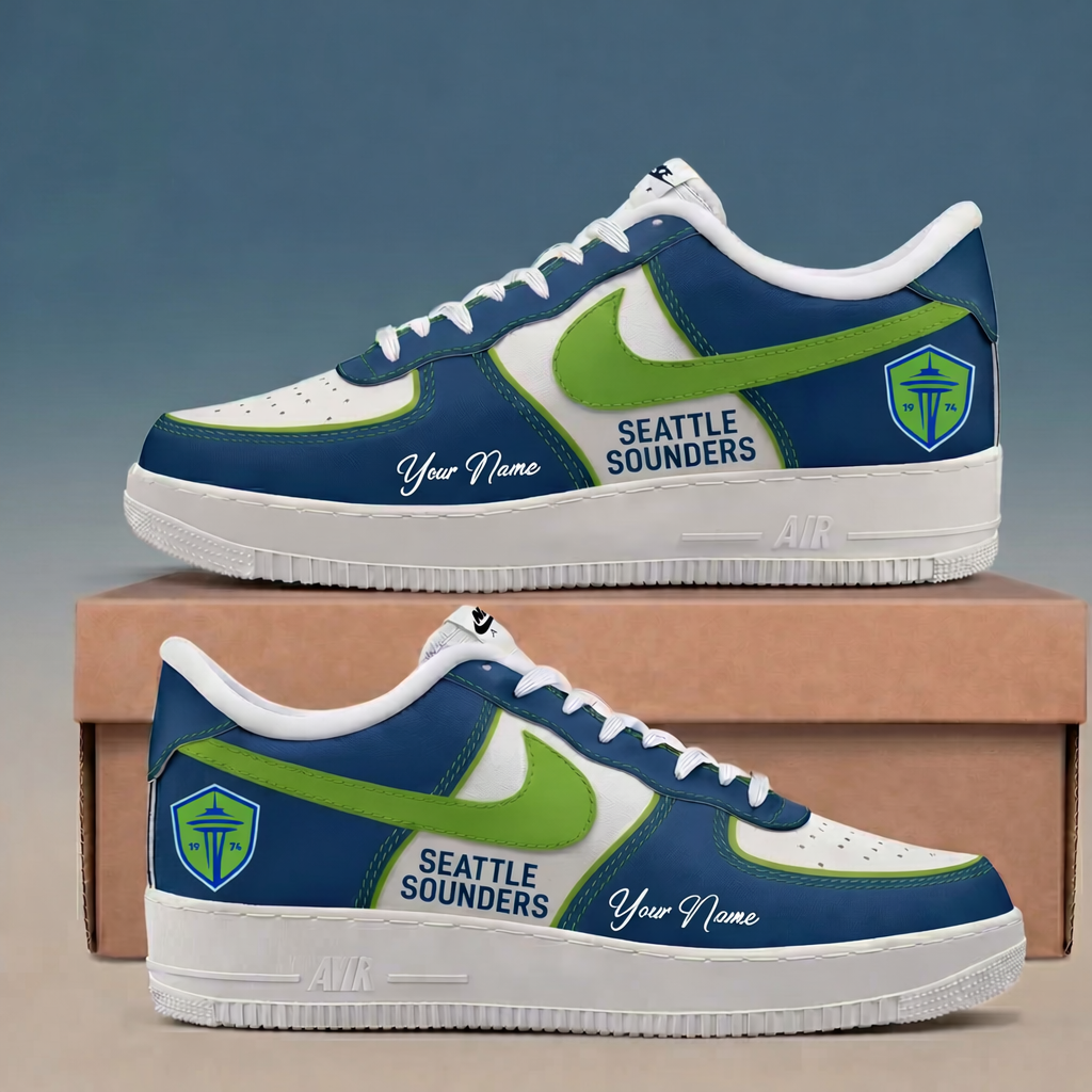 ENDING TODAY - NEW CUSTOMIZED MLS24 SSF ST SOUNDERS AF1 SNEAKERS