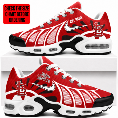 LIMITED EDITION - NEW CUSTOMIZED MLB24 SLC ST. LOUIS CARDINALS AIR MAX PLUS SNEAKERS