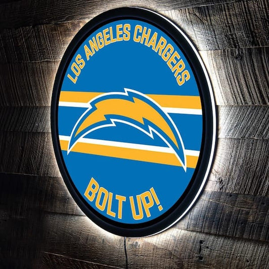 LIMITED EDITION - NEW PREMIUM NFL09 LAC LOS ANGELES CHARGERS LED LIGHT WALL DECOR