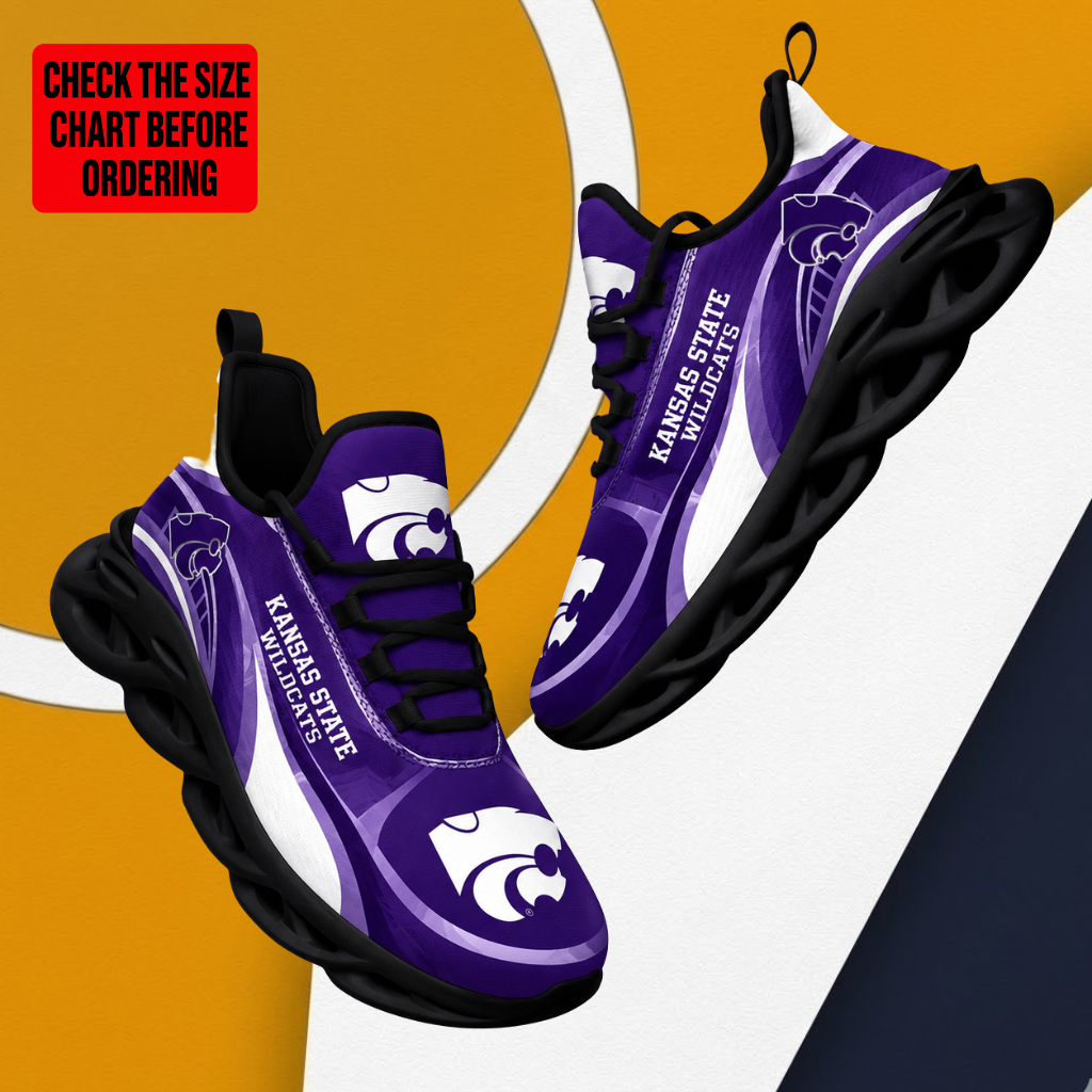 LIMITED EDITION - NEW CUSTOMIZED NCAA FBS24 KSW KANSAS STATE WILDCATS CLUNKY SNEAKERS