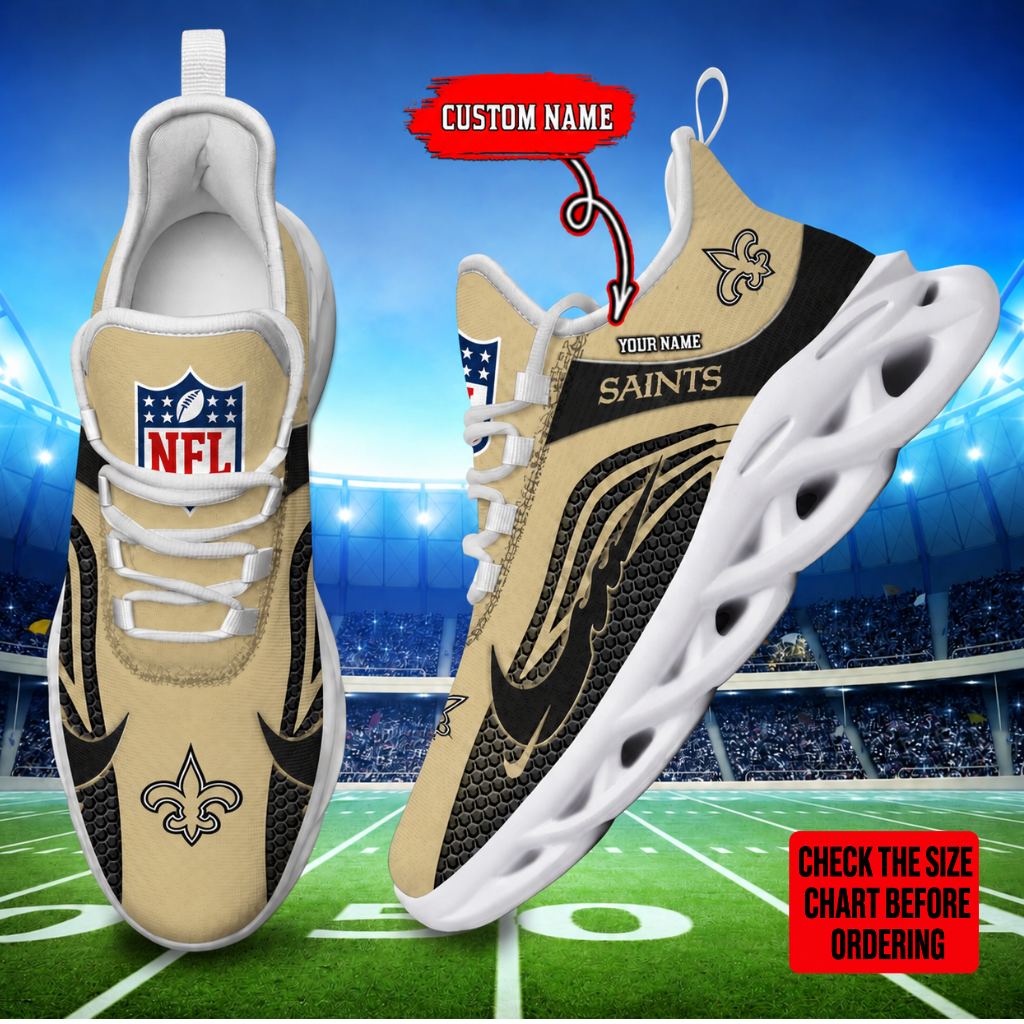 [SPECIAL OFFER] NEW CUSTOMIZED NFL24 NOS NEW ORLEANS SAINTS UNISEX CLUNKY SNEAKERS