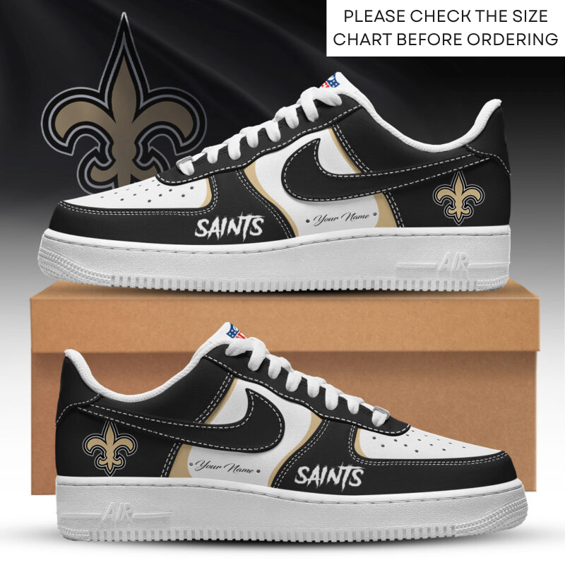 LIMITED EDITION - NEW CUSTOMIZED NFL24 NOS NEW ORLEANS SAINTS AF1 SHOES